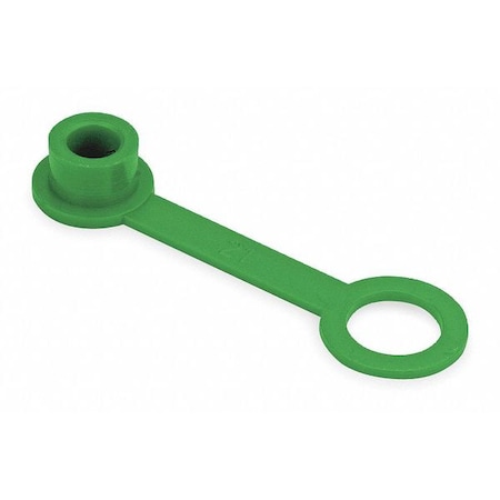 Zoro Select Grease Fitting Cap, Green, Long, PK10 GC-18-GREEN