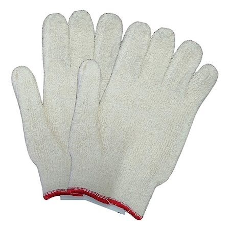 Condor Condor Heat Resistant Gloves, Polyester/cotton, 250  Degrees F Max Temp., Knit Cuff natural, 1 PR 3AP36