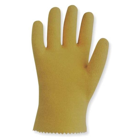 Showa Coated Gloves, PVC, Textured, Full, 3 Abrasion Level, Yellow, M (9) 1 PR 960M-09