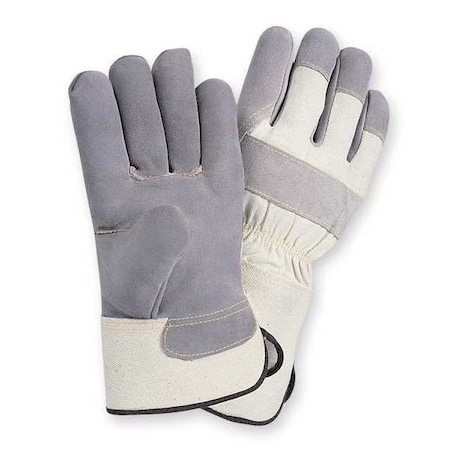 Condor Leather Gloves, Cowhide, Gauntlet Cuff, Wing Thumb, Full Finger, Gray, XL, 1 PR 1VT34