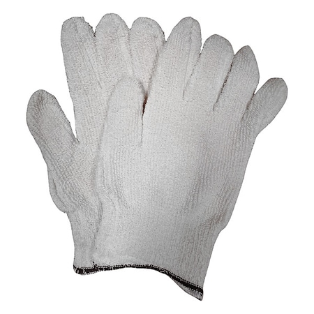 Condor Condor Heat Resistant Gloves, Polyester/cotton, 250  Degrees F Max Temp., Knit Cuff White, L ( 9 ) 3AT17