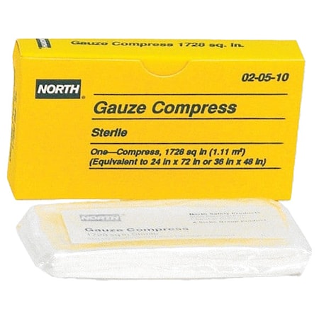 North Gauze Compress, Sterile, White, Unitized 020510