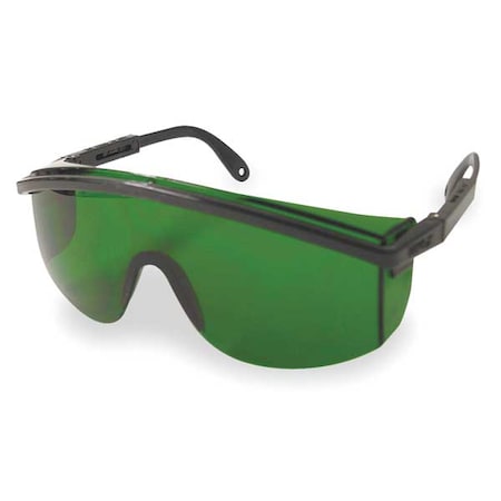 Uvex Astrospec 3000, Welding Safety Glasses, Anti-Scratch, Green (W3) Lens, Black Frame, Full-Frame S1111