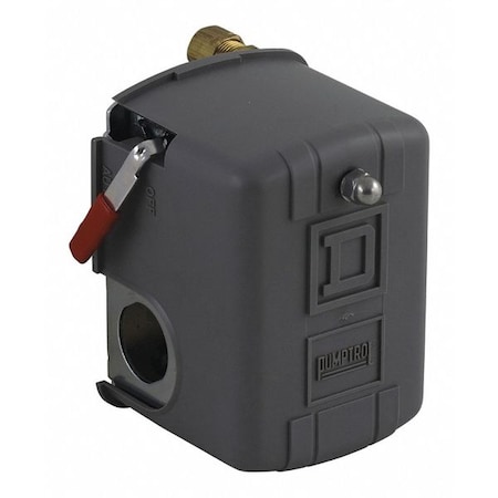 Telemecanique Sensors A/C Pressure Switch, Standard, DPST, 1 Ports, 1/4" FNPS, 40 to 150 psi Range, Polypropylene 9013FHG12J52M1X