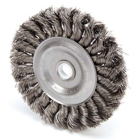 WEILER Twist Wire Wheel Wire Brush, Arbor, 4" 94102