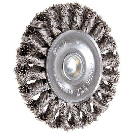 WEILER Knot Wire Wheel Wire Brush, Stem, 3-1/4" 94105