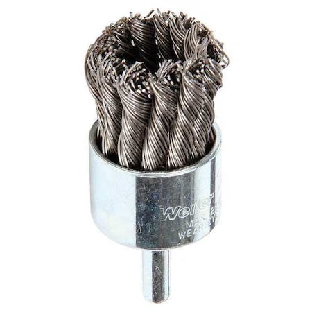 Weiler Knot Wire End Wire Brush, Steel, 1-1/8" 94111