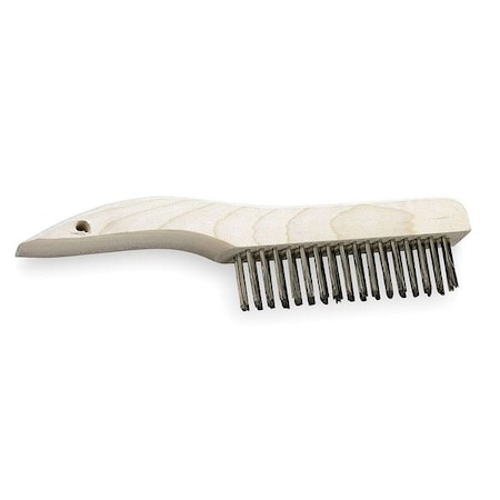 Tough Guy Scratch Brush, 10 in L Handle, 5 3/8 in L Brush, Gray, Wood, 10 1/4 in L Overall 1VAF7