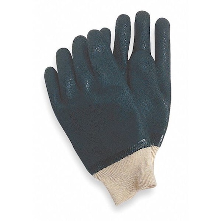 Zoro Select Condor Chemical Resistant Gloves, Cotton Jersey, 10.25 in L, Black, L, 1 PR 3BA50