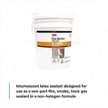 3M Fire Barrier Sealant, Yellow, 4.5 gal IC-15WB+-4.5GAL
