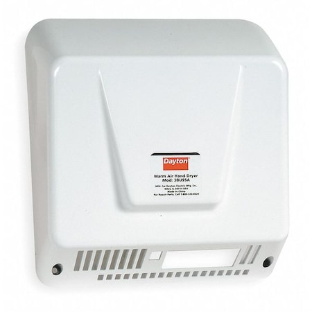 Dayton Epoxy, Yes ADA, 100 to 240 VAC, Automatic Hand Dryer 3BU95