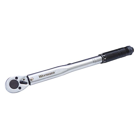 WESTWARD Micrometer Torque Wrench, 3/8Dr, CW 4DA95