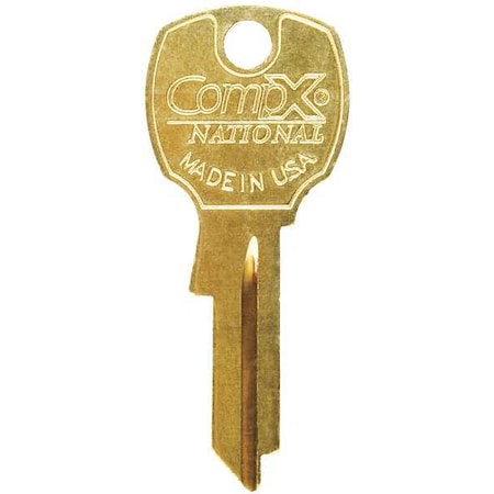 Compx National Key Blank, For 4DED5, Bright Brass D4291