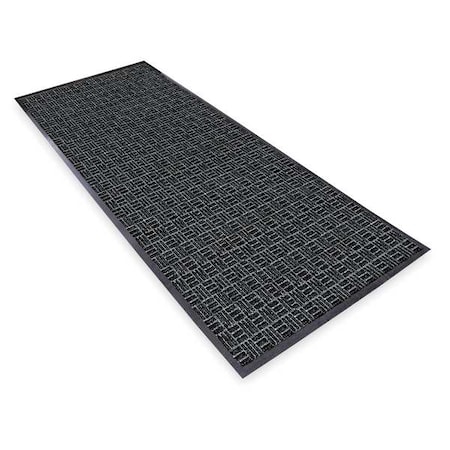 Notrax Entrance Mat, Polypropylene, 3/8 in Thick, Charcoal, 4 ft W x 6 ft L 167S0046CH