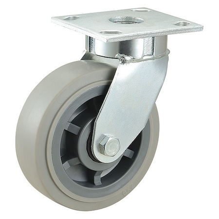 Zoro Select Swivel Plate Caster, 600 lb., Ball 4DE96