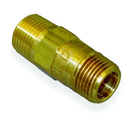 Zoro Select 3/8" MNPT Brass Piston Spring Check Valve CHK BRS 610-6M6M-B