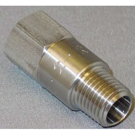 Zoro Select 1/4" MNPT x FNPT Stainless Steel Piston Spring Check Valve CHK SST 410-4M4F-B