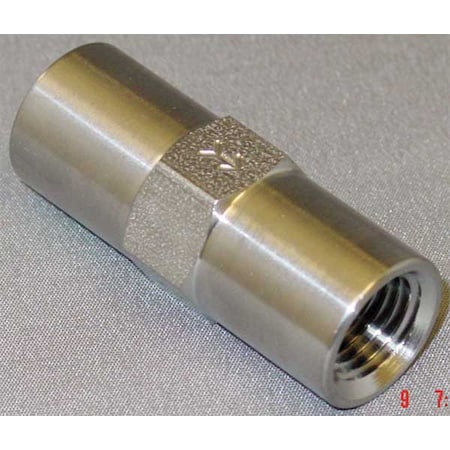Zoro Select 1/4" FNPT Stainless Steel Piston Spring Check Valve CHK SST 415-4F4F-B