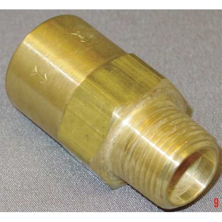 ZORO SELECT 3/8" FNPT x MNPT Brass Piston Spring Check Valve CHK BRS 610-6F6M-F