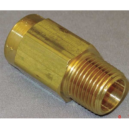 Zoro Select 1/2" FNPT x MNPT Brass Piston Spring Check Valve CHK BRS 810-8F8M-F