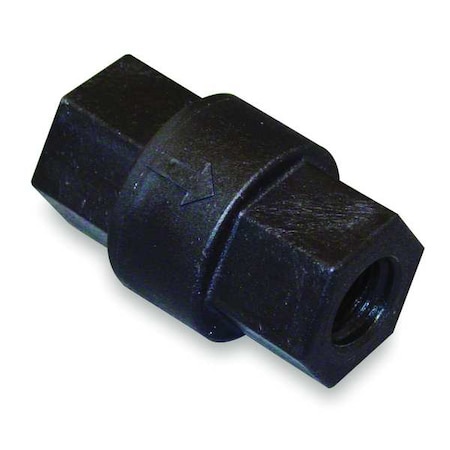 Zoro Select 1/4" FNPT Ball Cone Spring Check Valve FP CHK 694-4F4F-B