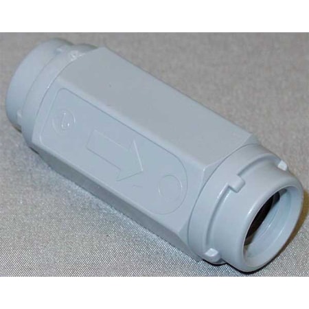 Zoro Select 1/4" FNPT Gray PVC Ball Cone Spring Check Valve PVC CHK 426-4F4F-B