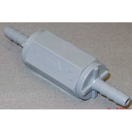 Zoro Select 1/4" Barb Gray PVC Ball Cone Spring Check Valve PVC CHK 426-4B4B-B