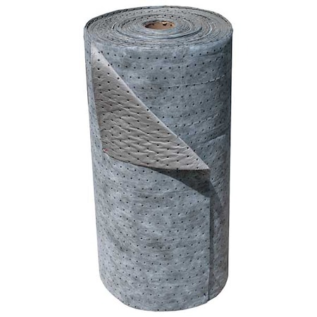 Oil-Dri Sorbent Roll, 48 gal, 30 in x 360 ft, Universal, Gray, Polypropylene L91004
