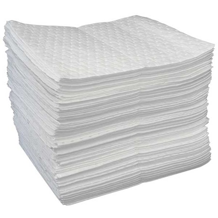 Oil-Dri Sorbent Pad, 25 gal, 15 in x 19 in, Universal, White, Polypropylene L90812
