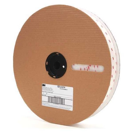 3M Reclosable Fastener, Rubber Adhesive, 150 ft, 2 in W, White, 2 PK SJ3527N