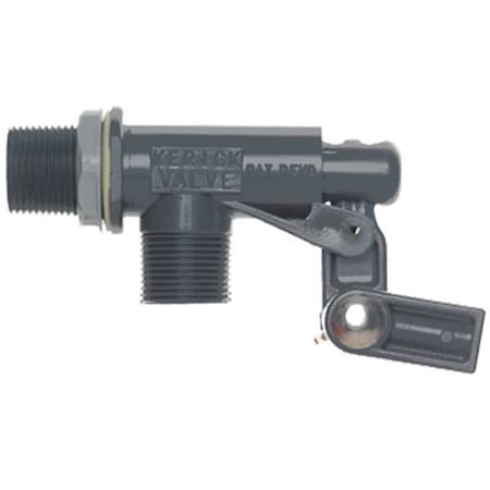 Kerick Float Valve, 3/4 In, PVC, Bulkhead Mount PT75SS