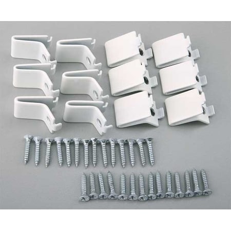 John Sterling Pilaster Clips, White, 12PK PB-0086-WT