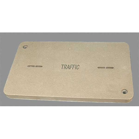 Quazite Underground Enclosure Cover, Traffic Logo, 17-1/2 in. W x 30-1/2 in. L, 15000 lb, Polymer Concrete PG1730HA0044