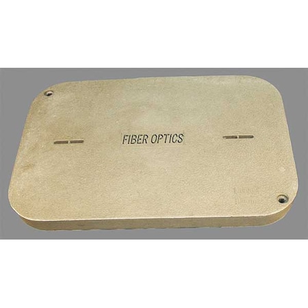 Quazite Underground Enclosure Cover, Fiber Optics Logo, 3 in. H x 24 in. W x 36 in. L, 8000 lb PG2436CA0021