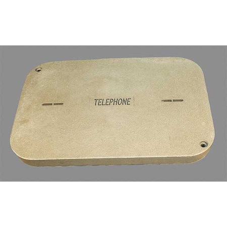 Quazite Underground Enclosure Cover, Telephone Logo, 3 in. H x 24 in. W x 36 in. L, 15000 lb PG2436HA0043