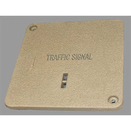 Quazite Underground Enclosure Cover, Traffic Signal Logo, 12-13/16 in. W x 12-13/16 in. L, 8000 lb PC1212CA0046