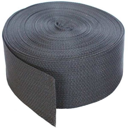 Bulk-Strap Bulk Webbing, 102 ft. x 2 In., 900 lb., Color: Black P02102BK