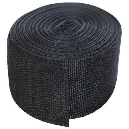 Bulk-Strap Bulk Webbing, 51 ft. x 2 In., 900 lb., Color: Black P02051BK