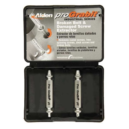 Alden Drill/Extractor Set, 2 PC, No 4-1/4 In Cap 8420P