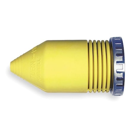 Hubbell Wiring Device-Kellems Boot, Yellow, Threaded HBL77CM15
