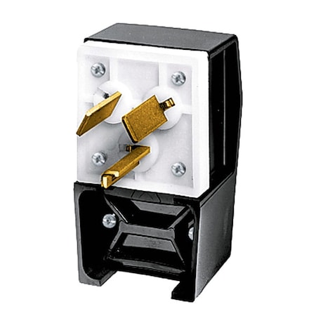Hubbell Wiring Device-Kellems Straight Blade Plug, 10-30P, 30 A, 125/250V AC, 3 Pole, Screw Terminals, Non-Grounded HBL9333
