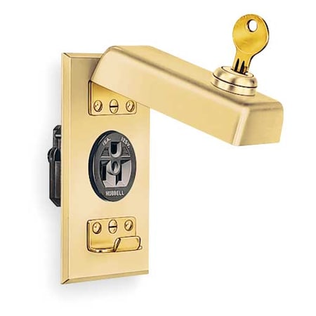 Hubbell Wiring Device-Kellems Non-Weatherproof Covers, Number of Gangs: 1-Gang Brass, Brushed Finish, Brass HBL96067