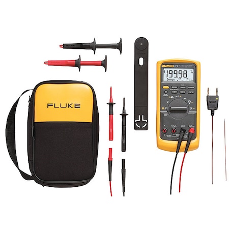 Fluke Digital Multimeter, 1,000 V Max DC, 0 V Max AC, TRMS, 6,000/19,999 Instrument Counts, Backlit LCD FLUKE-87-5/E2 CWG
