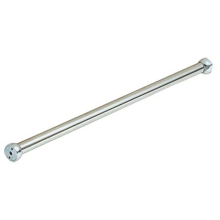 Zoro Select Shower Rod, Chrome, 36In 4EEW2