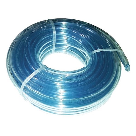 Zoro Select Tubing, 5/8 I.D., 100 ft., Clear, Flexible 4EGV8