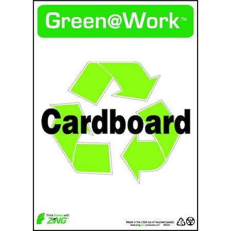 Zing Sign, Recycle Cardboard, 14X10", Plastic, 2024 2024