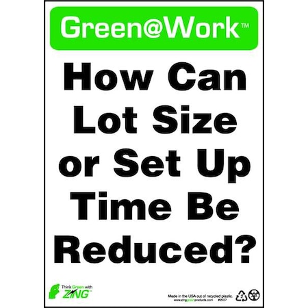Zing Sign, Can Set Up Time Be Reduced14X10", 2037 2037