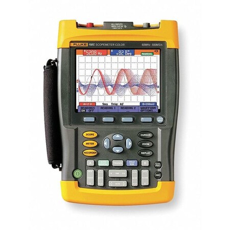 Fluke Portable Digital Oscilloscope, 60 MHz, 2 Channels, Color LCD Fluke-192CS