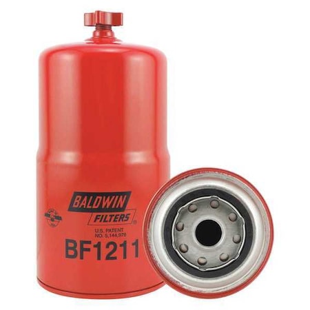 Baldwin Filters Fuel Filter, 8-17/32 x 4-1/4 x 8-17/32 In BF1211