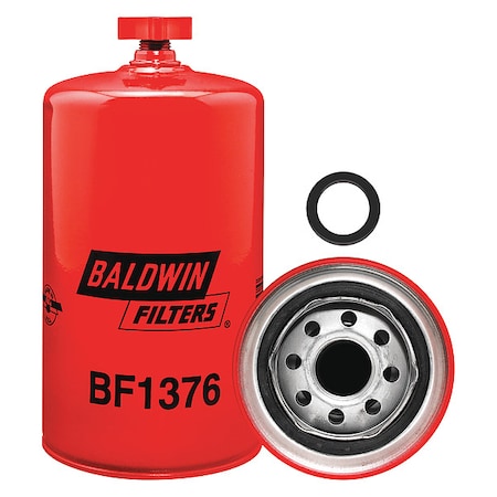 Baldwin Filters Fuel Filter, 7-13/32x3-11/16x7-13/32 In BF1376